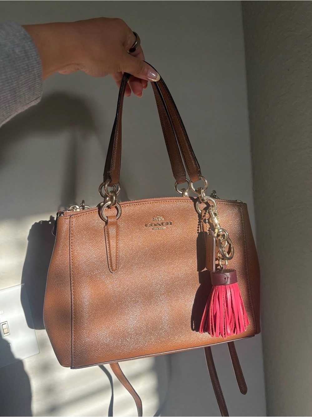 Coach Brown Leather Carryall - Picture 5 of 6